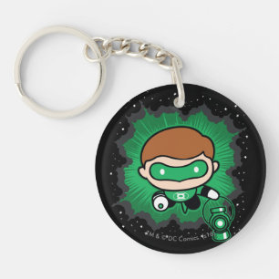 Chibi Green Lantern Flying Through Space Key Ring