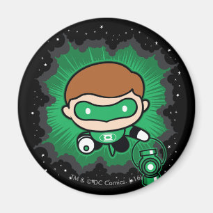 Chibi Green Lantern Flying Through Space Magnet