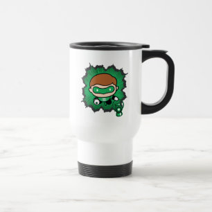 Chibi Green Lantern Flying Through Space Travel Mug
