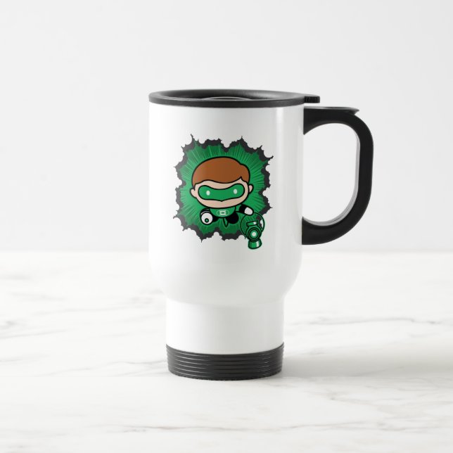Chibi Green Lantern Flying Through Space Travel Mug (Right)
