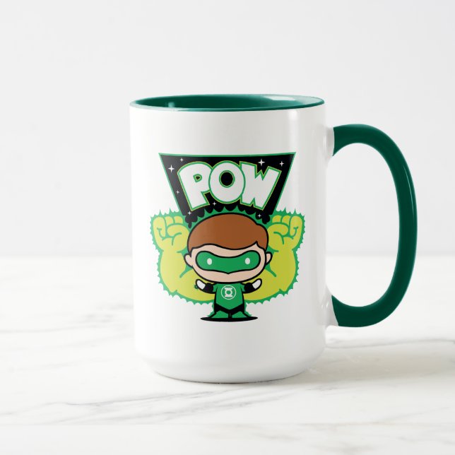 Chibi Green Lantern Forming Giant Fists Mug (Right)