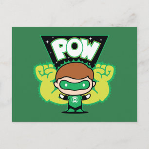 Chibi Green Lantern Forming Giant Fists Postcard