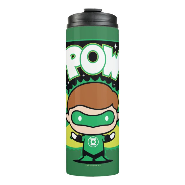 Chibi Green Lantern Forming Giant Fists Thermal Tumbler (Front)