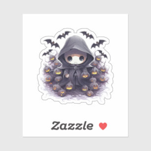 Chibi Grim Reaper Halloween - Adorable Dark Fantas
