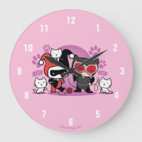 Chibi Harley Quinn & Chibi Catwoman With Cats