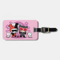 Chibi Harley Quinn & Chibi Catwoman With Cats