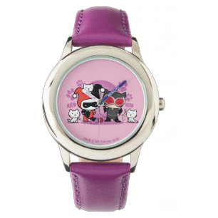 Chibi Harley Quinn & Chibi Catwoman With Cats Watch
