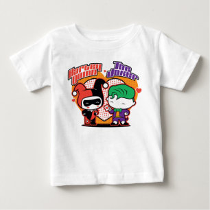 Chibi Harley Quinn & Chibi Joker Hearts Baby T-Shirt