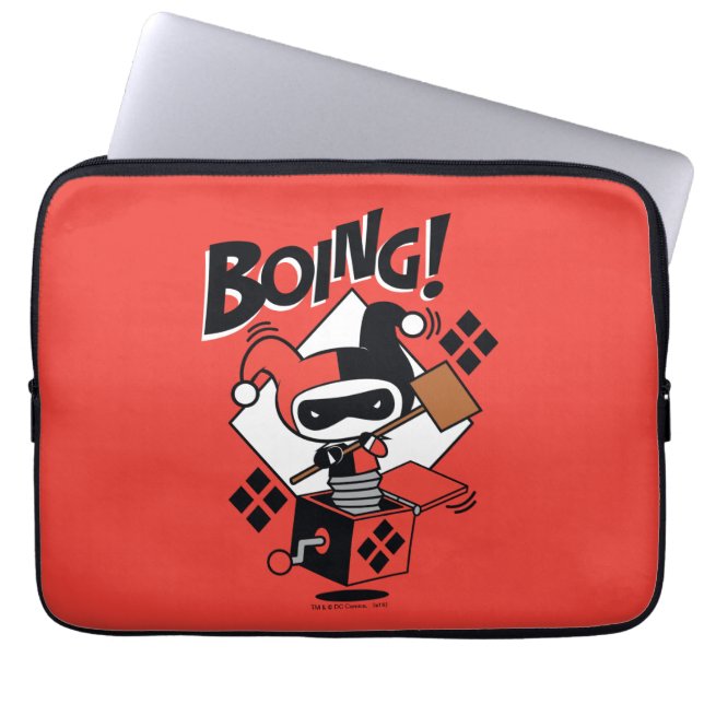Chibi Harley-Quinn-In-A-Box With Hammer Laptop Sleeve (Front)