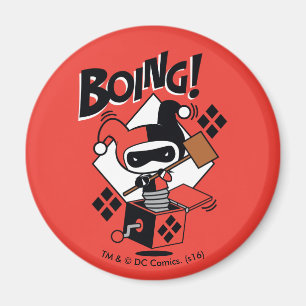 Chibi Harley-Quinn-In-A-Box With Hammer Magnet