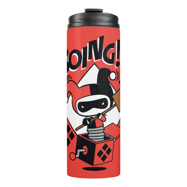 Chibi Harley-Quinn-In-A-Box With Hammer Thermal Tumbler (Front)