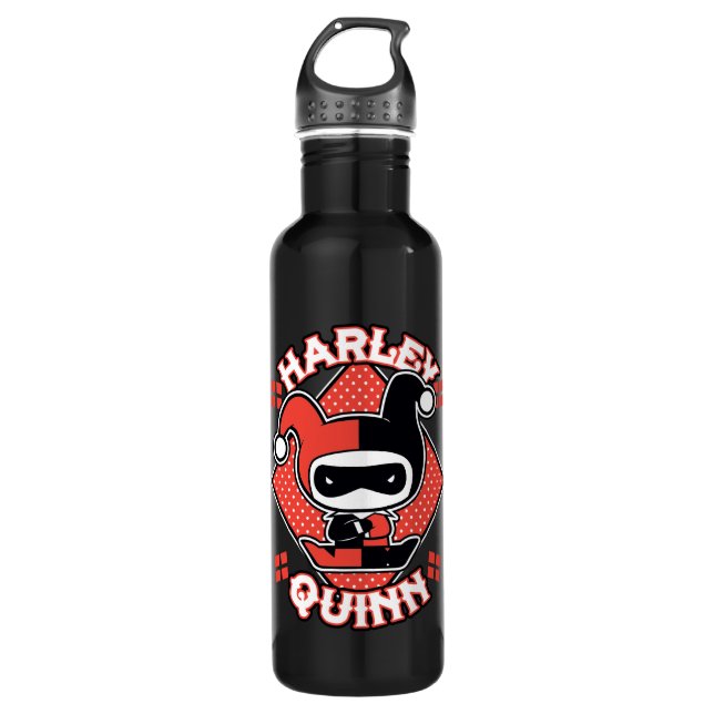 Chibi Harley Quinn Splits 710 Ml Water Bottle (Front)