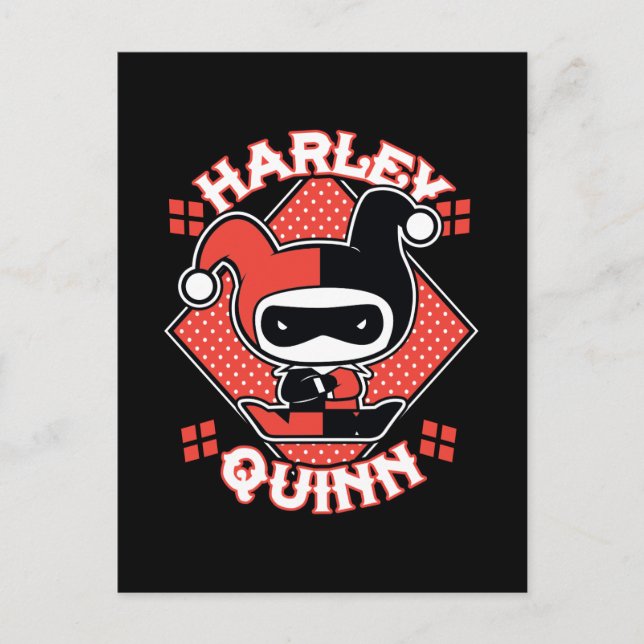 Chibi Harley Quinn Splits Postcard (Front)