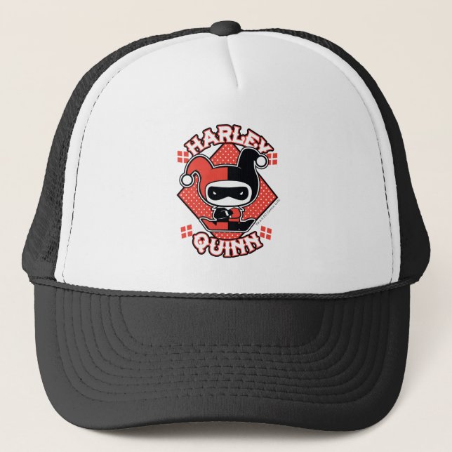Chibi Harley Quinn Splits Trucker Hat (Front)