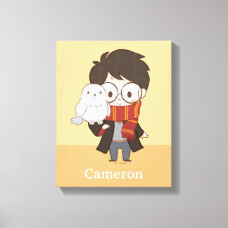 Chibi HARRY POTTER™ & Hedwig Canvas Print