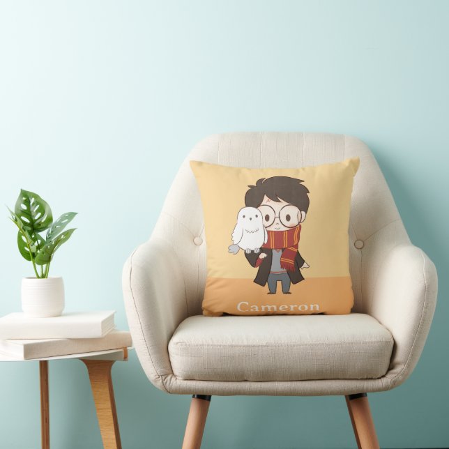 Chibi HARRY POTTER™ & Hedwig Cushion (Chair)