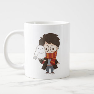Chibi HARRY POTTER™ & Hedwig Large Coffee Mug