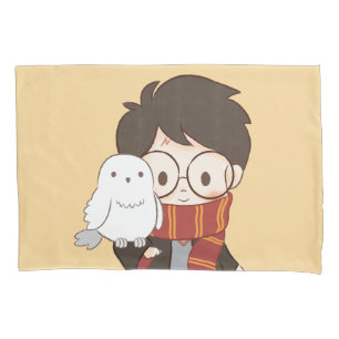 Chibi HARRY POTTER™ & Hedwig Pillowcase