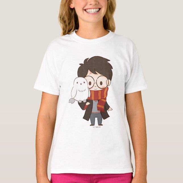 Chibi HARRY POTTER™ & Hedwig T-Shirt (Front)