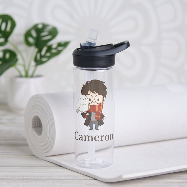 Chibi HARRY POTTER™ & Hedwig Water Bottle (Yoga)