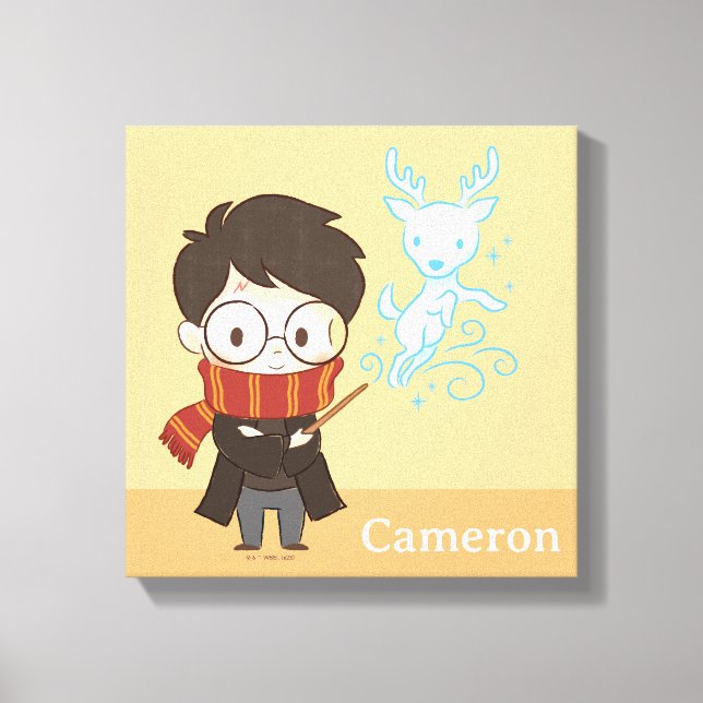 Chibi HARRY POTTER™ Patronus Canvas Print (Front)