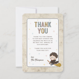 Chibi Harry Potter Wizard Baby Shower Thank You Card