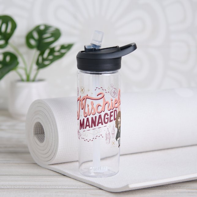 Chibi Hermione "Mischief Managed" Water Bottle (Yoga)