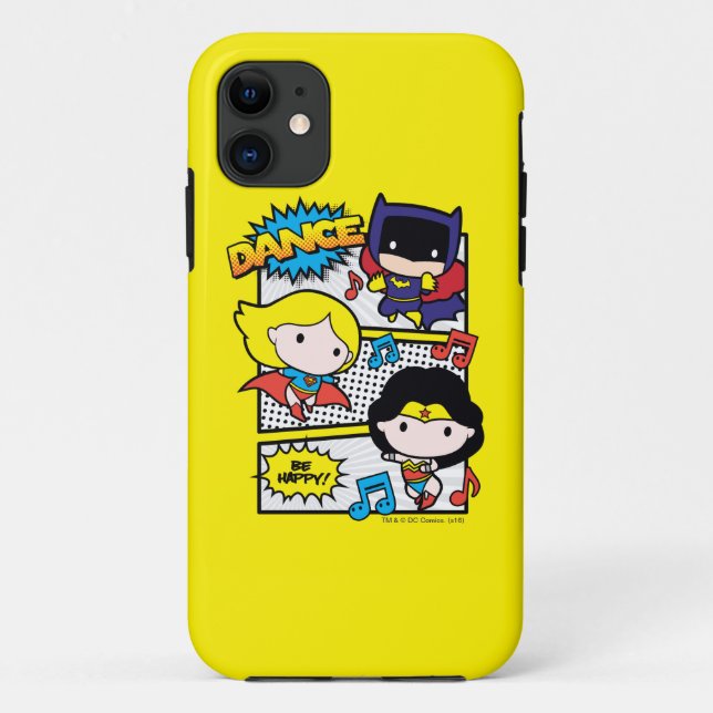 Chibi Heroes Dancing Case-Mate iPhone Case (Back)