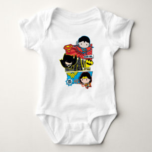 Chibi Heroes Ready For Action! Baby Bodysuit
