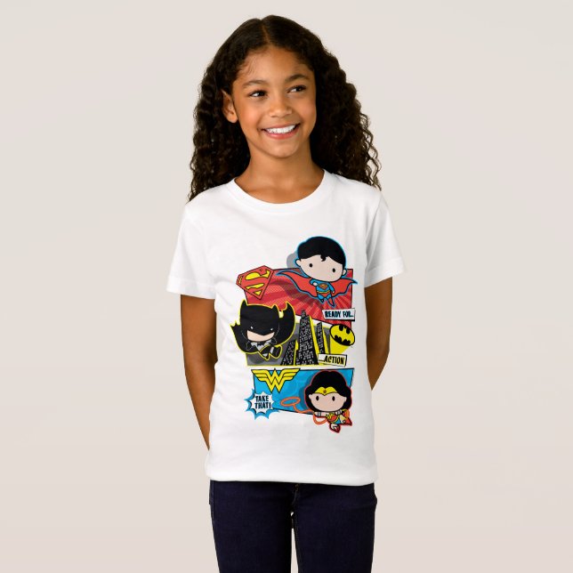 Chibi Heroes Ready For Action! T-Shirt (Front Full)