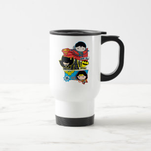 Chibi Heroes Ready For Action! Travel Mug