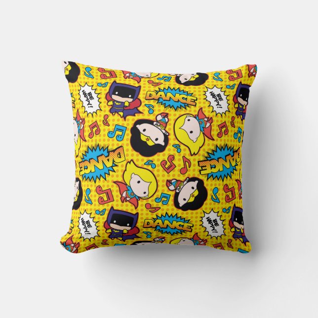 Chibi Heroine Dance Pattern Cushion (Front)
