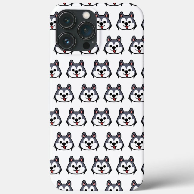 Chibi Husky patern - cartoon dog style Case-Mate iPhone Case (Back)