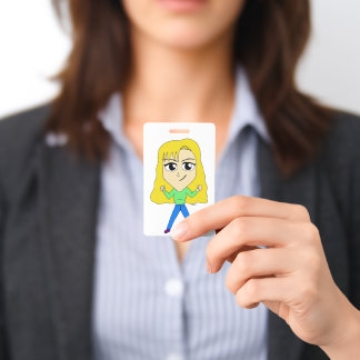 chibi ID badge