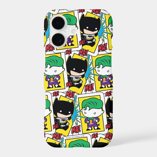 Chibi Joker and Batman Playing Card Pattern (Back)