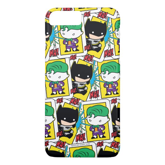 Chibi Joker and Batman Playing Card Pattern Case-Mate iPhone Case (Back)