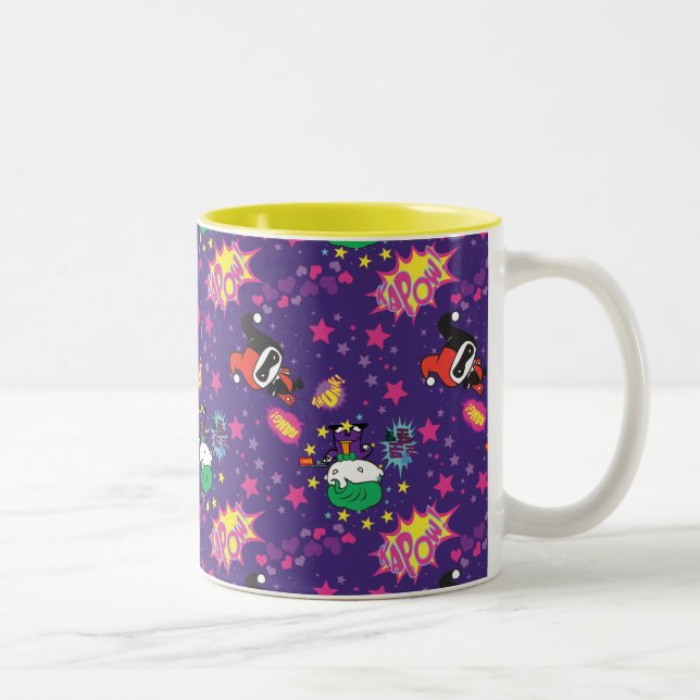 Chibi Joker and Harley Pattern Two-Tone Coffee Mug (Right)