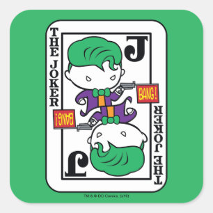 Chibi Joker Playing Card Square Sticker