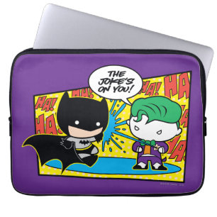 Chibi Joker Pranking Chibi Batman Laptop Sleeve