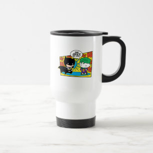 Chibi Joker Pranking Chibi Batman Travel Mug