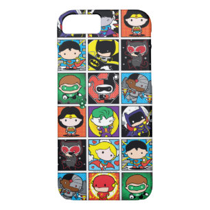 Chibi Justice League Character Pattern iPhone 8/7 Case