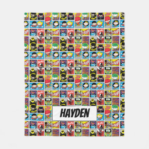 Chibi Justice League Compilation Pattern Fleece Blanket