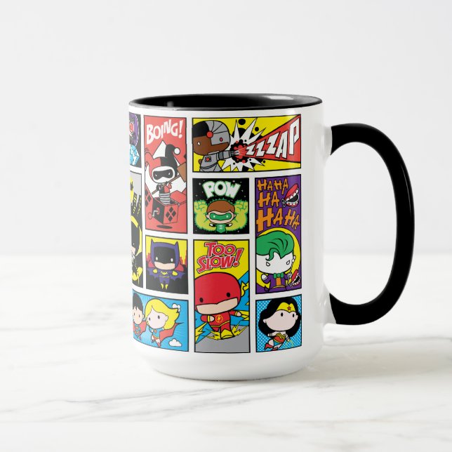 Chibi Justice League Compilation Pattern Mug (Right)