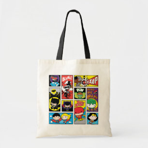 Chibi Justice League Compilation Pattern Tote Bag