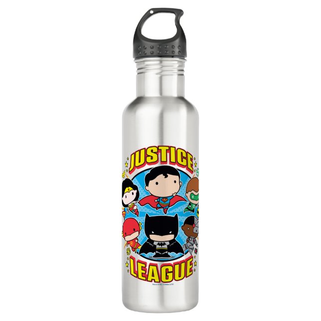 Chibi Justice League Group 710 Ml Water Bottle (Front)