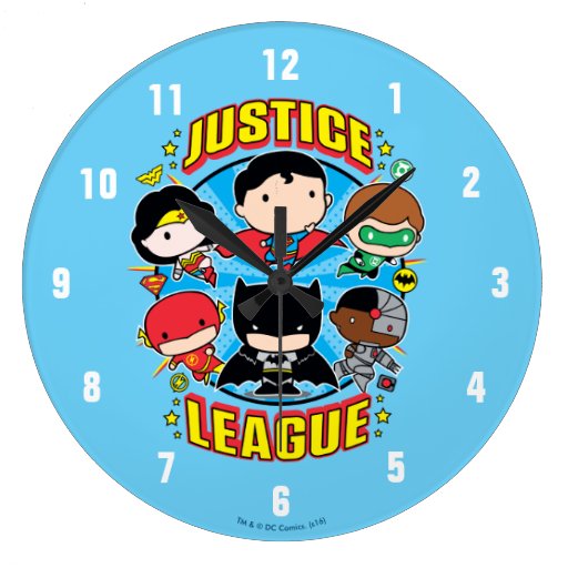 Image of Chibi Justice League Group Large Clock