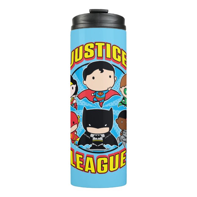 Chibi Justice League Group Thermal Tumbler (Front)