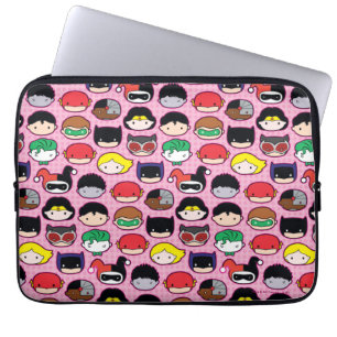 Chibi Justice League Head Pattern Laptop Sleeve