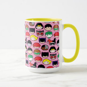Chibi Justice League Head Pattern Mug