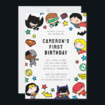 Chibi Justice League Kids Birthday Invitation<br><div class="desc">Invite all your family and friends to your child's Birthday with these Chibi Justice League invitations. Personalise by adding all your party details!</div>